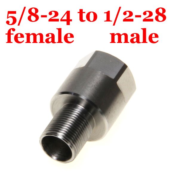 

fuel filter thread adapter 5/8-24 female to 1/2-28 male stainless steel converter changer ss solvent trap adapter for napa 4003 wix 24003