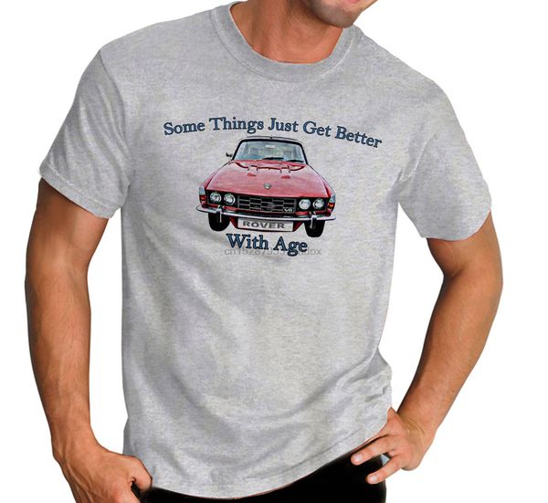 

funny casual short sleeve summer rover p6 2000 3000 v8 classic car print sporter grey t shirt tee shirt sport hooded sweatshirt hoodie