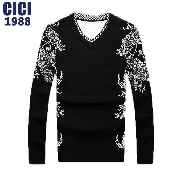 

2020 winter new large size men's sweater korean version of the leisure sweater hedging thick yy 951, White;black