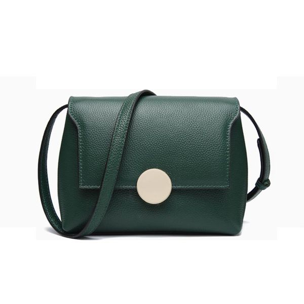 

round button, leather guarantee, women genuine leather shoulder bag, lady 100% natural cowhide messenger cross body bag, jw658