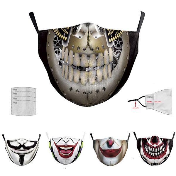 

factory14pareusable sports cotton skull mask fashion designer digital halloween cosplay face masks dust warm windpro