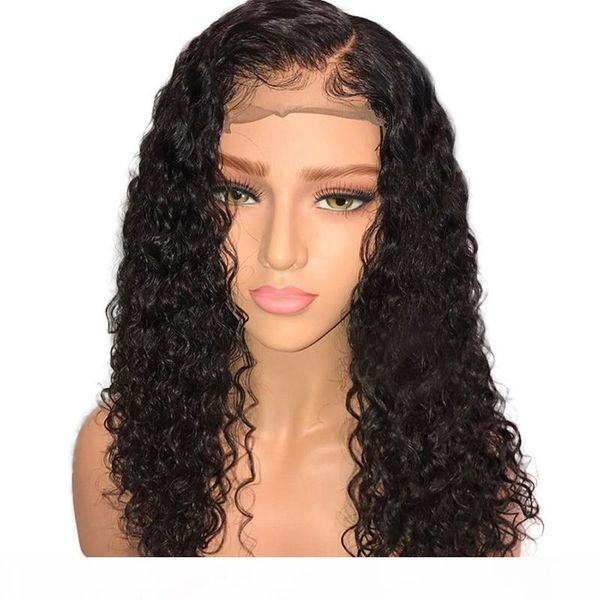 

курчавый полный шнурка человеческих волос парики для африканских americna женщины remy preplucked бразильские волосы завитые lacefront парик, Black;brown