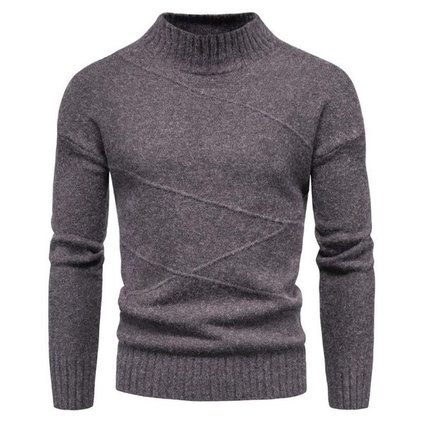 

men's sweater autumn new striped knitted turtleneck sweater, White;black