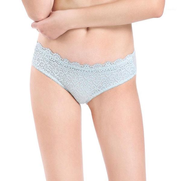 

summer thin transparent mesh lace cotton underwear triangle underwear1, Black;pink