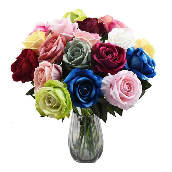 

5pcs 8cm artificial flower silk rose flower head wedding home party decoration diy flower bbympe