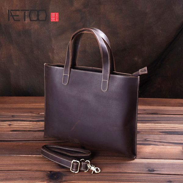 

hbp aetoo leather men's crazy horse leather one-shoulder bag
