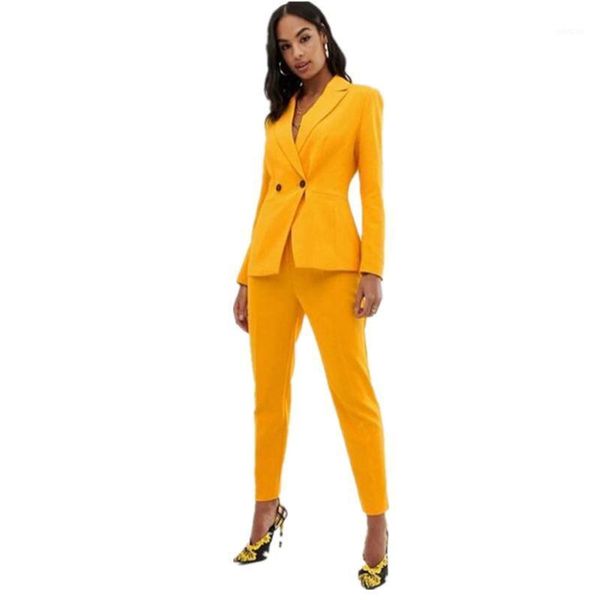 

yellow women suits notch lapel pant suits for women plus size ladies pantsuit blazer+pants for work pantsuit wedding party1, White