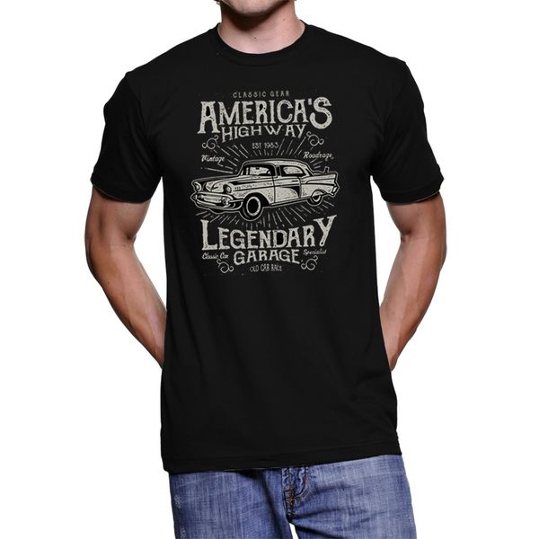 

new summer t - shirt uomo america highway illustration cool men tee shirt sport hooded sweatshirt hoodie