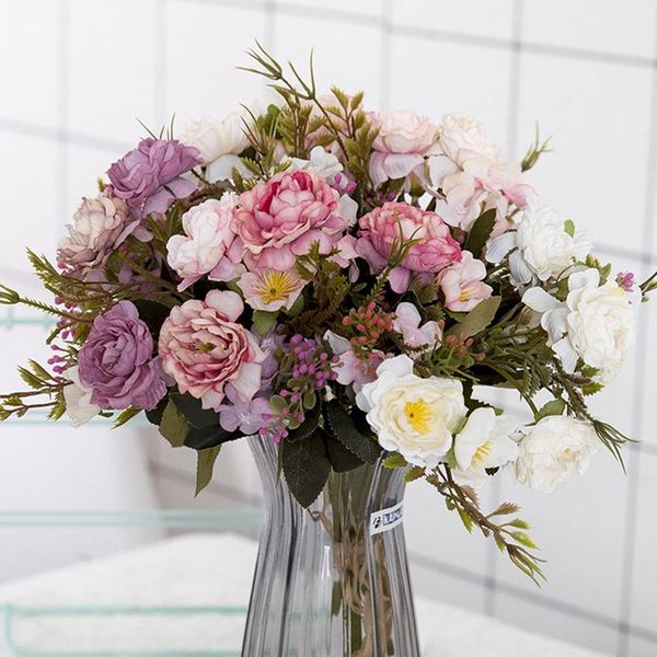 

peony diy party decoration старинные шелковые искусственные цветы маленькая роза свадебные поддельные цветы фестиваль поставляет домашний де