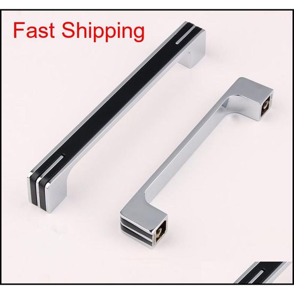 

96 128 160mm modern simple fashion furniture decoration handles silver black kitchen cabinet dresser wardrobe d qylhqn bde_luck