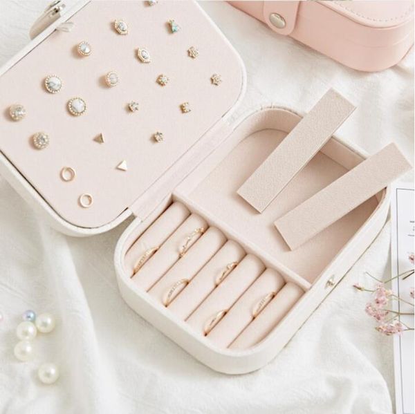 

jewelry box earrings necklace rings protable boxes pu leather jewelry storage case travel jewelry box necklace organizer gwc3493