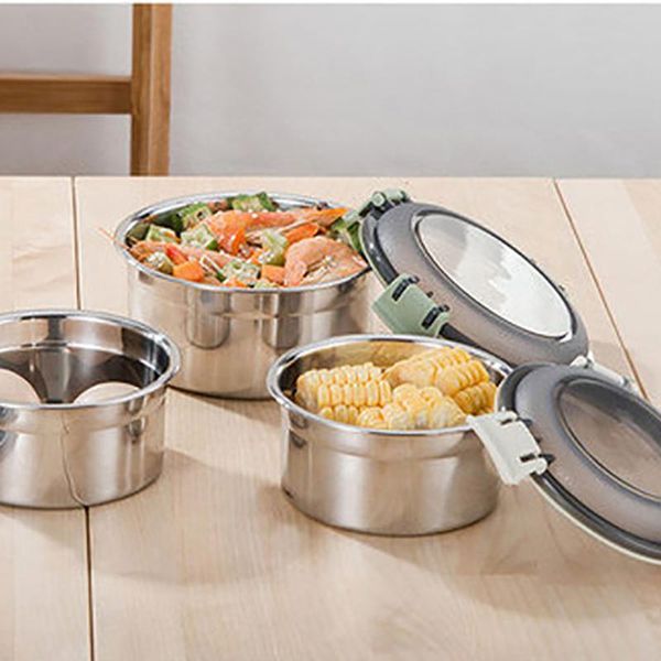 

baispo из нержавеющей стали для обеда для обеда запечатанный портативный холодильник crisper бытовой едой контейнер для хранения студентки о