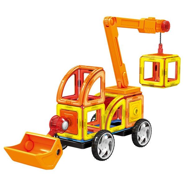 

big size engineering vehicle magnetic blocks contructor diy magnets building blocks educational designer block toys for children qylsxj