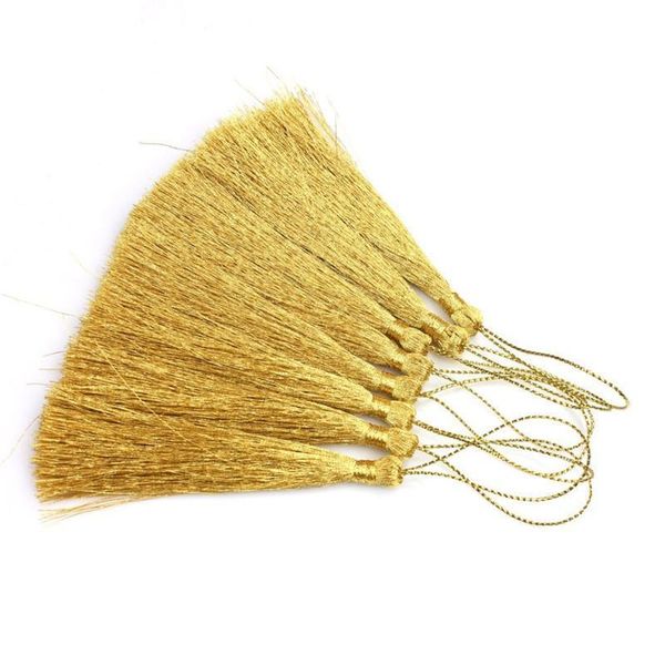 

15pcs 13cm gold silver polyester tassel fringe silk thread long tassels decorative for jewelry diy chinese knot curtains clothes h bbybgg