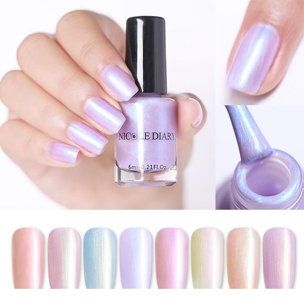 

nicole diary 73 colors nail polish red gray glitter pearl nail art varnish water-based nail art var jllhih, Silver;gold