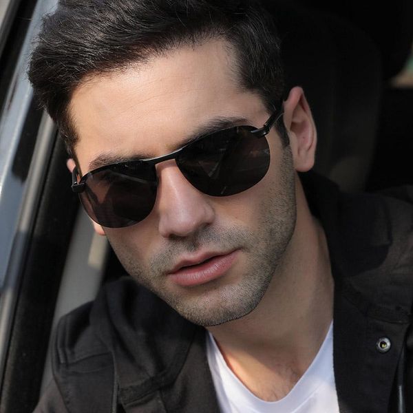 

sunglasses classic pilot polarized men fashion tr sun glasses women oval frame driving eyeglasses uv400 eye protection, White;black