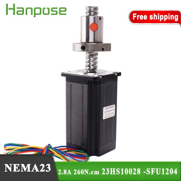 

nema23 мотор мята 23hs10028-sfu1204 l100 мм 57 шаговый двигатель 2.8a 260n.cm мотор для 3d принтер аксессуары