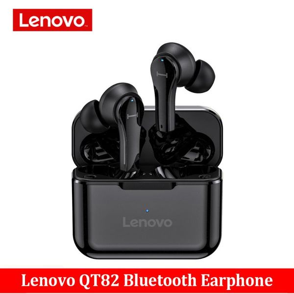 

original lenovo qt82 wireless bluetooth earphones touch control stereo hd voice 400mah headset vs lenovo lp1s earphones