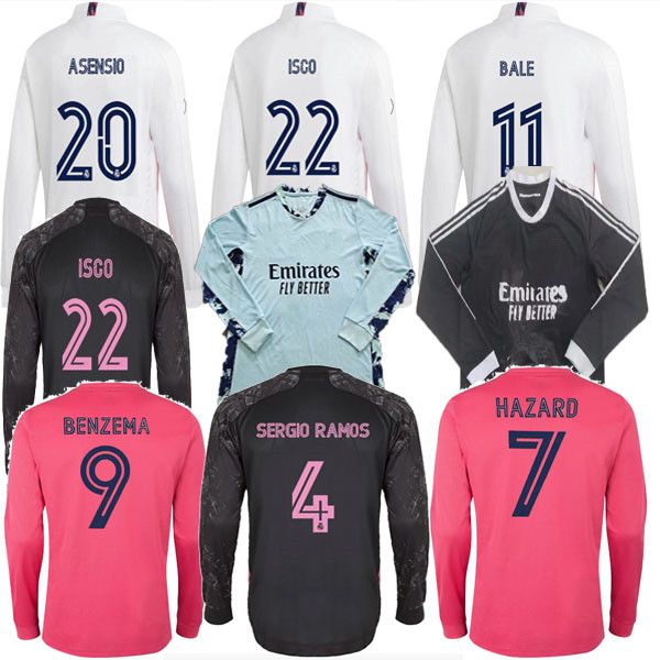 

new humanrace version real madrid long sleeve soccer jerseys hazard benzema sergio ramos modric kroos home away goalkeeper football shirt, Black;yellow