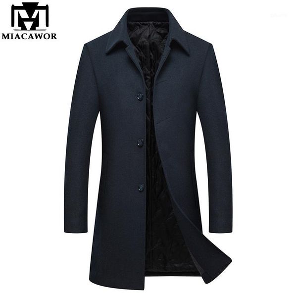 

new winter wool coats men thicken cashmere overcoat long trench jacket fashion manteau homme j5271, Tan;black