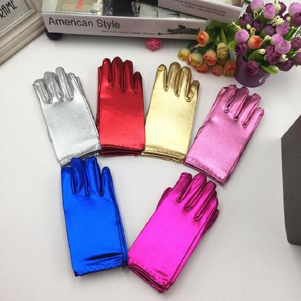

short wrist length shiny gloves elegant wrist banquet gold gloves tea party dancing gloves gant mariage st264 h jllfev, White