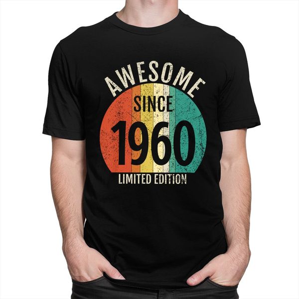 

classic awesome since 1960 60 years old short sleeved tee leisure 60th birthday gift anniversary hooded sweatshirt hoodie men t shirt