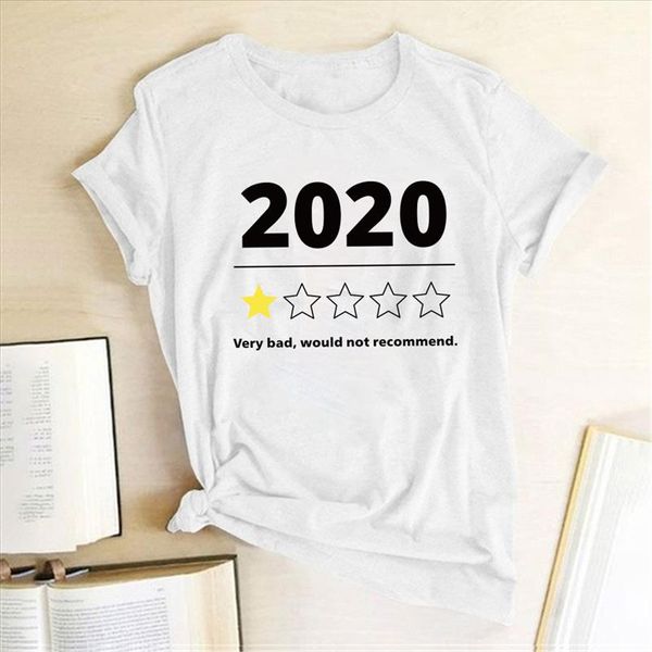 

2021 very bad would not recommend print t shirts women summer graphic tee streetwear for teens loose harajuku clothes femme, White