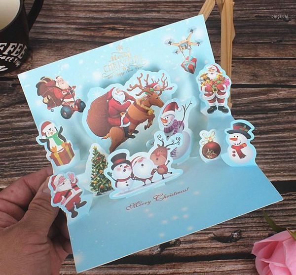 

creative 3d stamping christmas greeting card christmas eve folding diy blessing card with envelope christmas gift card1