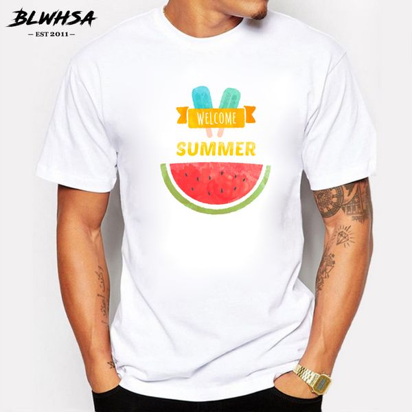 

blwhsa men's summer ice cream watermelon design casual pure custom cool male tee hooded sweatshirt hoodie men t shirt