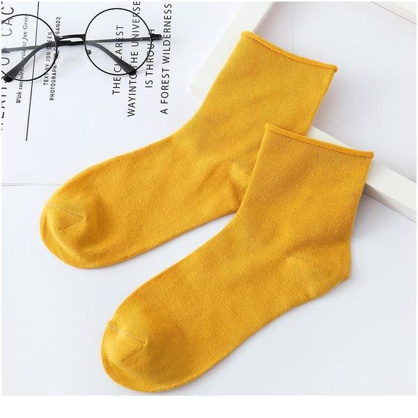 

8pairs=16pcs women casual cotton socks female solid color simple sock girls harajuku calcetines warm socks autum bbybyu, Black
