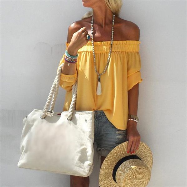 

off blouse blouse salsh шеи с коротким рукавом плиссированные рубашки сплошной цвет повседневные свободные вершины 2021 летний шифон blusas, White