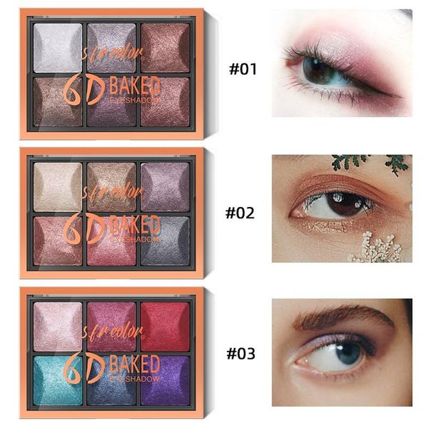 

professional eyeshadow makeup pigments waterproof professional color makeup 6 colors high pearl light baking powder eye shadow