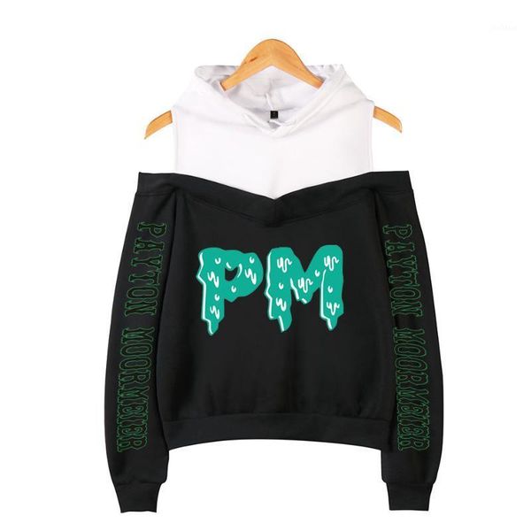 

fashion payton moormeier ladies suspenders sweatshirt women casual off-the-shoulder hoodies street wear black summer clothes new1