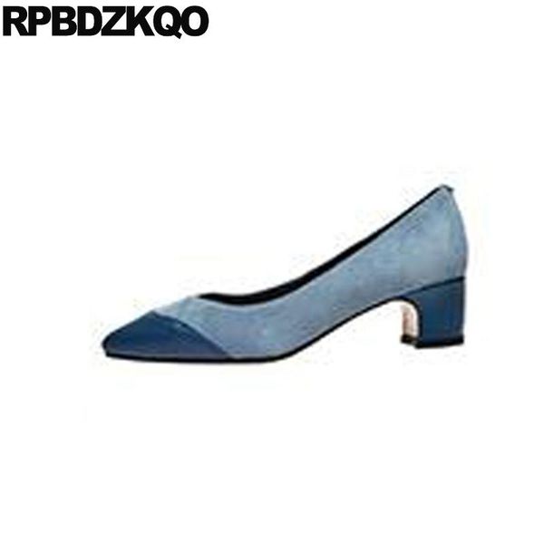 

dress shoes suede size 33 block pumps formal crossdresser 11 43 4 34 blue green big women 45 plus pointed toe thick 12 44 medium heels, Black