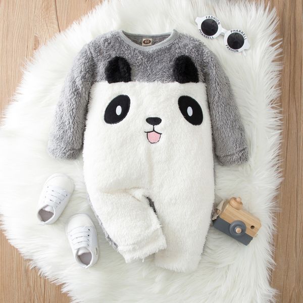 

newborn baby boys girls winter cute warm fleece jumpsuit romper warm outwear fashion cotton baby clothing one piece unisex, Blue