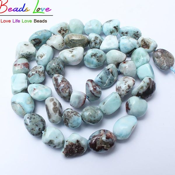 

8-10мм природный камень shaped подлинные бусины larimar для изготовления ювелирных изделий 15 дюймов нерегулярное природный камень бисер diy