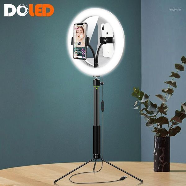 

10" 26cm led ring light mirror lamp with stand for makeup artist youtuber lighting selfie p video on youtube tiktok light1