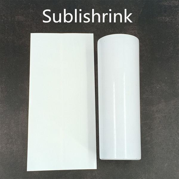 

100pcs/lot white sublishrink shrink film heat shrinkable plastic film for oven sublimation cups 20oz 30oz skinny tumblers 12oz egg cups