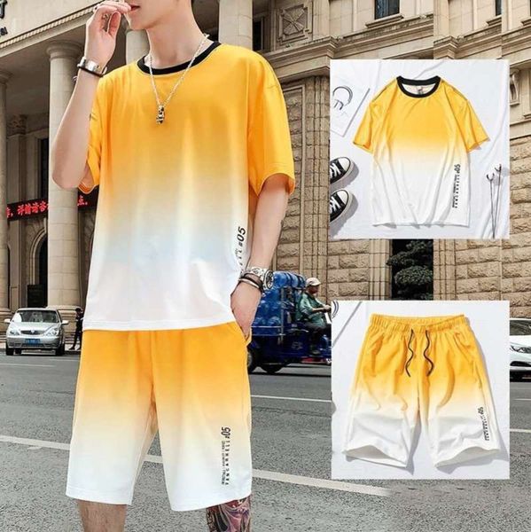 

short sleeve men's sportswear suit t-shirt, Gray