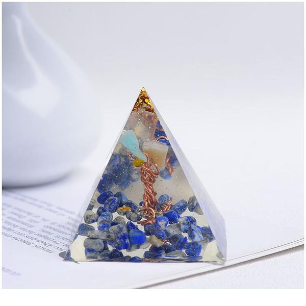 

1pc pyramid organic sile mould diy resin home decoration craft jewelry making mold natural crystal gravel reiki pyr jllbdk, Black