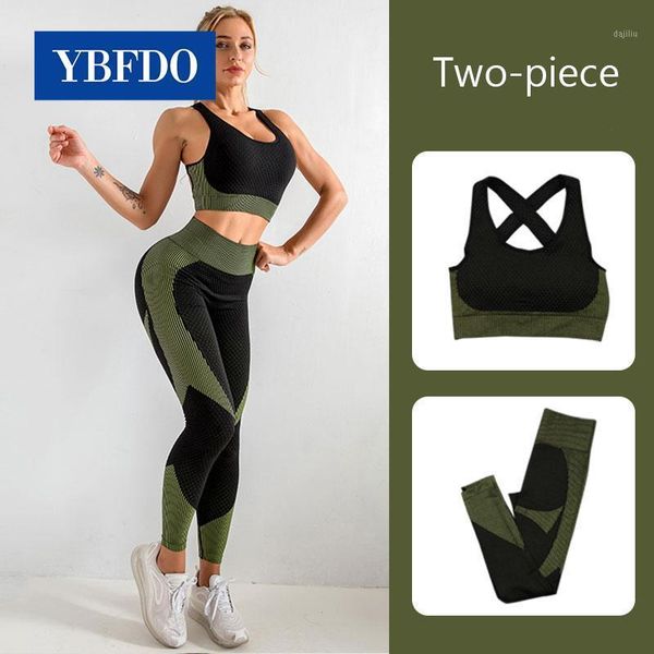 

2pcs set women fitness yoga clothing sport bra+seamless trousers high waist suits sport gym elasticity fitness running clothing1, White;red
