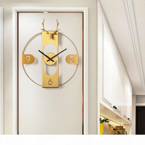 

nordic олень часы настенные art большой бесшумный современный дизайн металл творческий настенные часы гостиная decoracion хогар home decor d