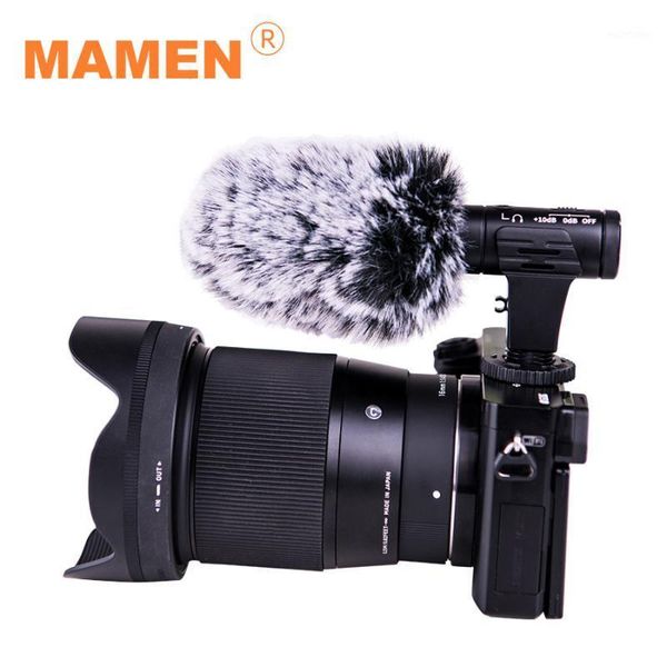 

mamen camera microphone studio recording microfone 3.5mm plug+micro usb charging mic for camera smartphones dslr dv youtube vlog1