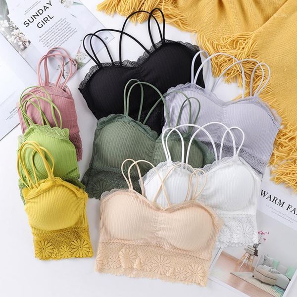 

lace wrapped chest strap fashion beauty back bra anti-light out no steel ring ladies vest1, Red;black
