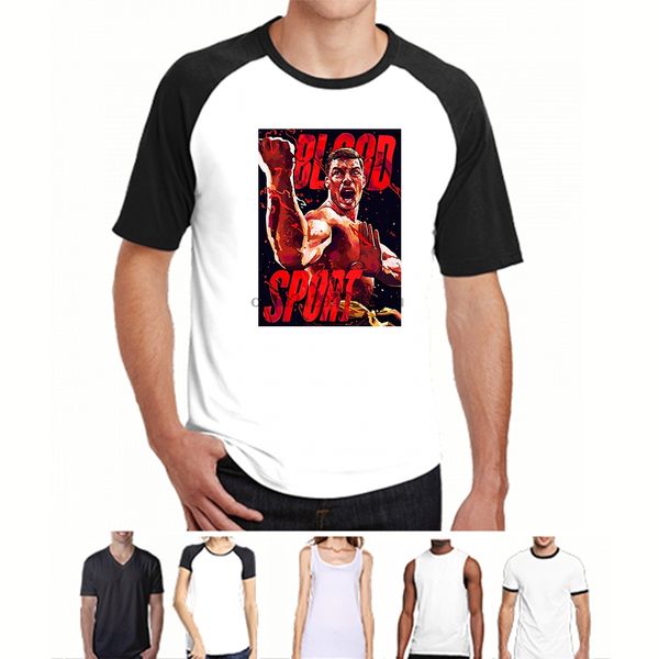 

men t shirt bloodsport poster jean claude van damme art white t-shirt novelty tshirt women sport hooded sweatshirt hoodie