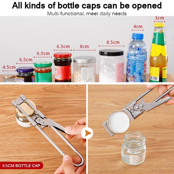 

can opener kitchenware stainless steel adjustable can opener multifunctional side cut manual jar bottle opener accessories wmtons comb2010