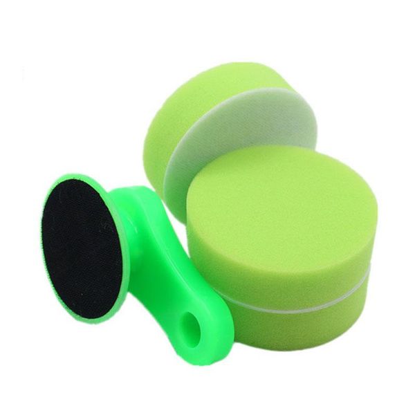 

car cleaning sponge handle 3 waxed cotton car beauty tools manual polishing waxing sponge manual waxing handle h wmtyly