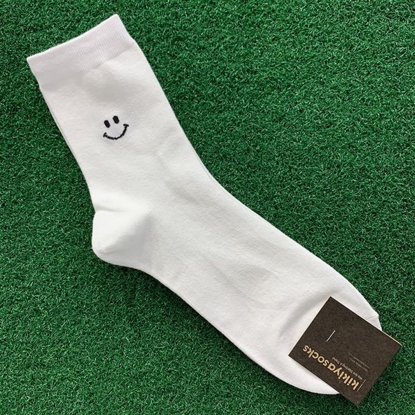 

rnmwj korean dongdaemun autumn and winter new solid color stockingsstockings face cotton smiley socks cotton stockingsfashion casual men&#03, Black