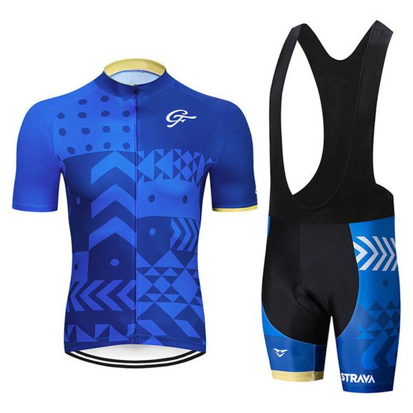 

2020 summer strava team cycling jersey bib shorts set breathable quick dry short sleeve road bike clothing cycle sports uniform y121903, Gray