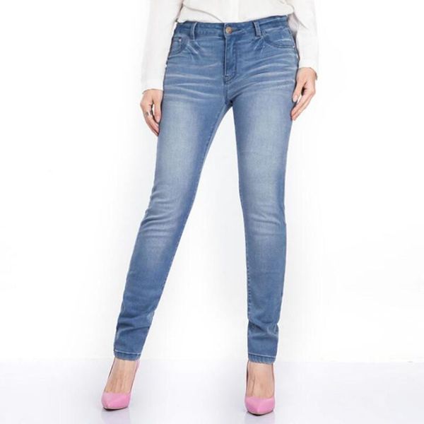 

mom jeans high waist vintage stretch stretchy denim pants for women pencil jeans comfy slim fit skinny trousers large plus size, Blue